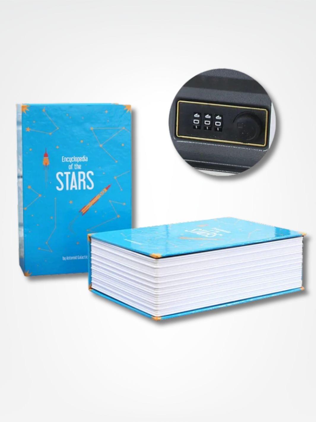 Tirelire livre <br> Secrète et Sécurisée Bleu | Fermeture Code