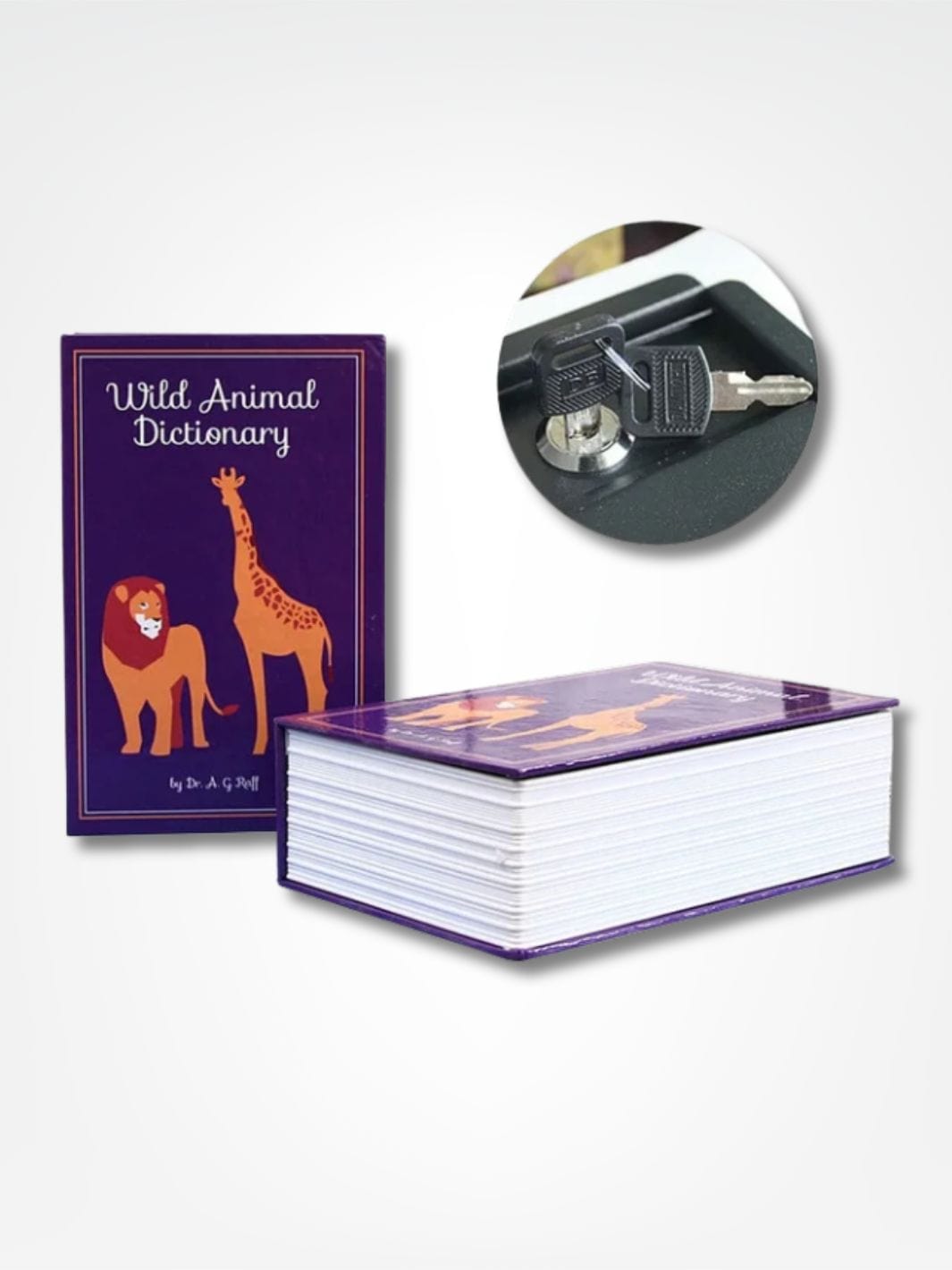 Tirelire livre <br> Secrète et Sécurisée Mauve | Fermeture Clé
