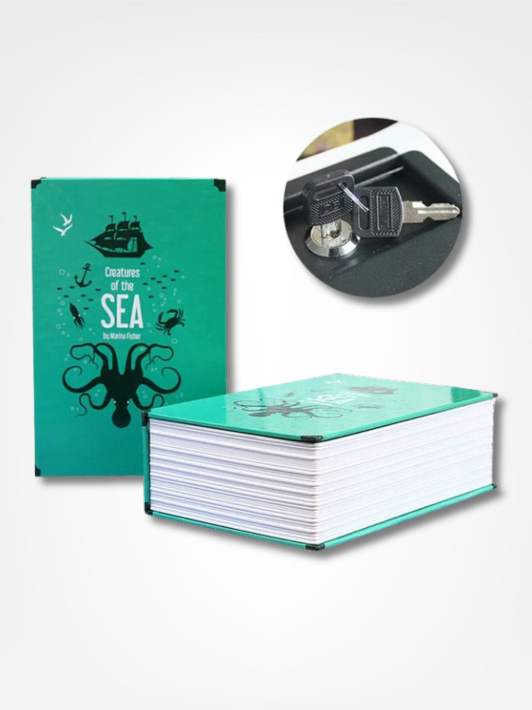 Tirelire livre <br> Secrète et Sécurisée Vert | Fermeture Clé