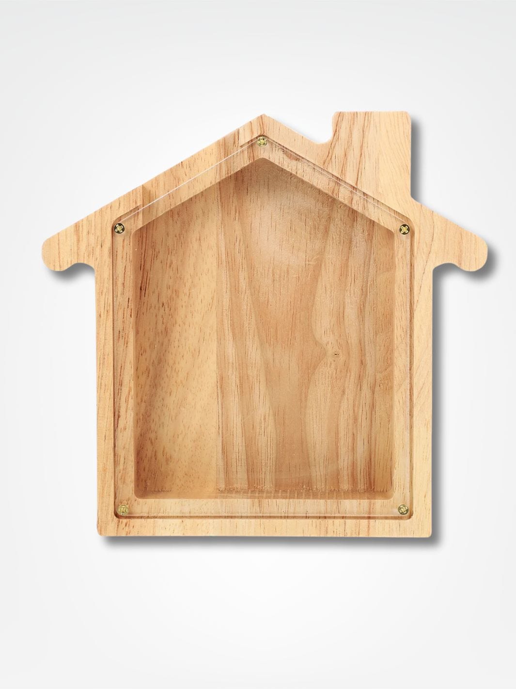 Tirelire maison en bois <br> L'économies naturelles Bois clair
