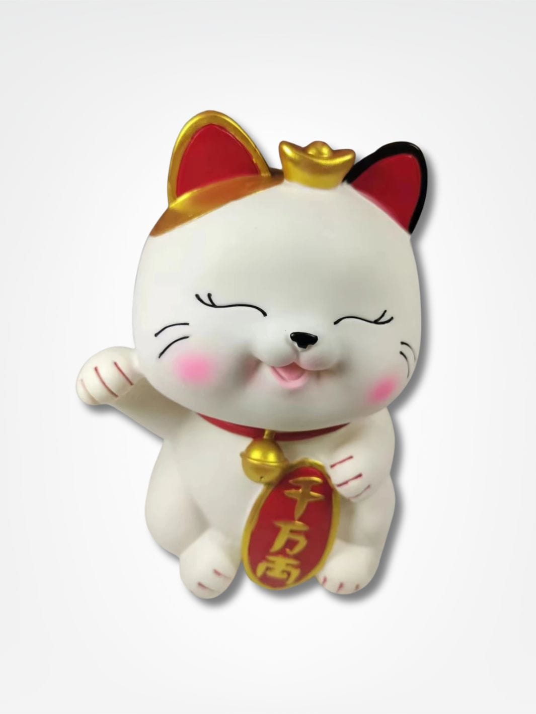 Tirelire Maneki Neko <br> Le chat chanceux Blanc / 20 x 11.5 cm