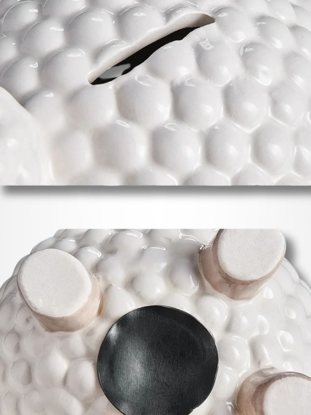 Tirelire mouton <br> Laine Magique Blanc