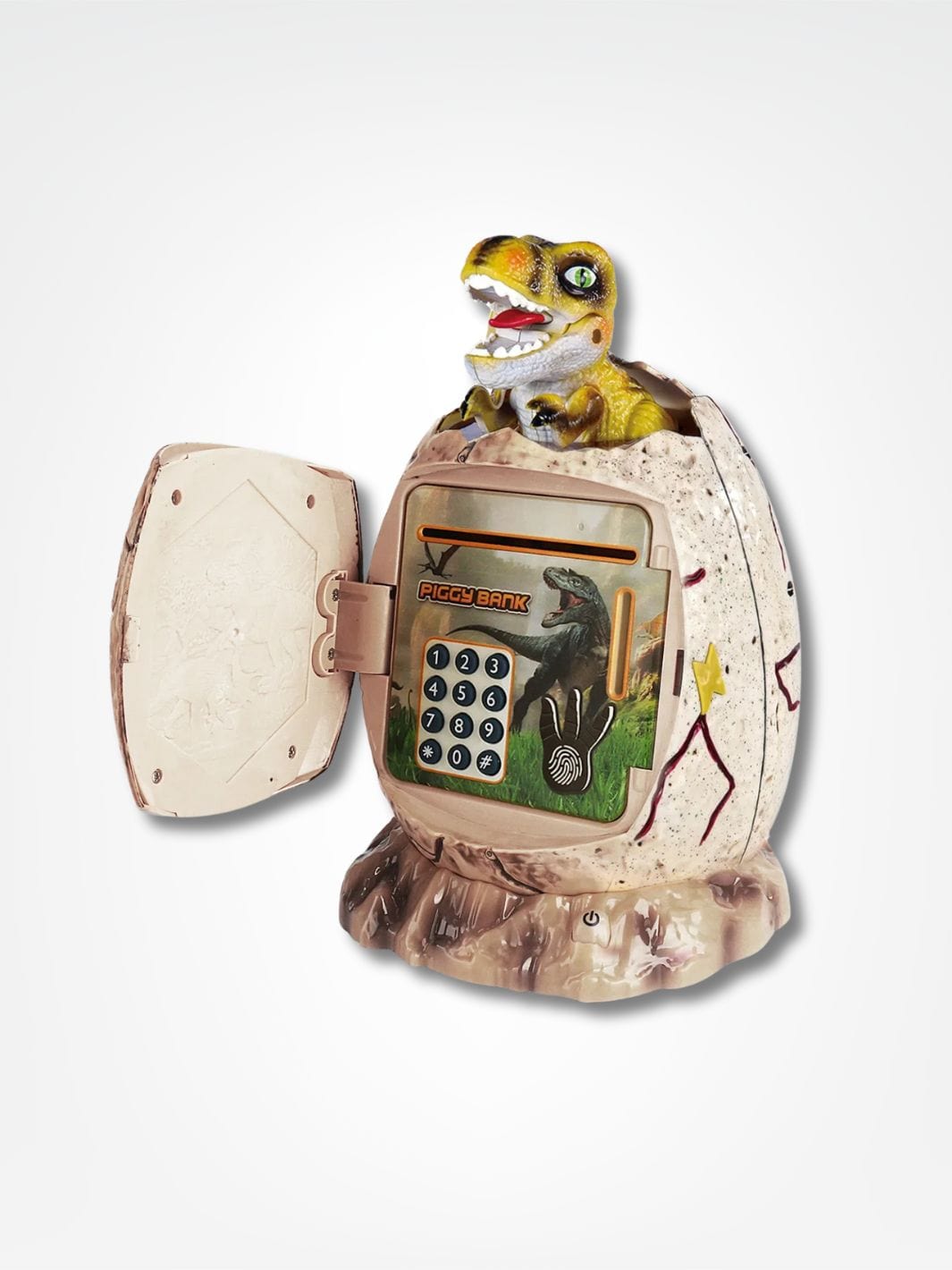 Tirelire oeuf <br> Le fossile de dinosaure Beige