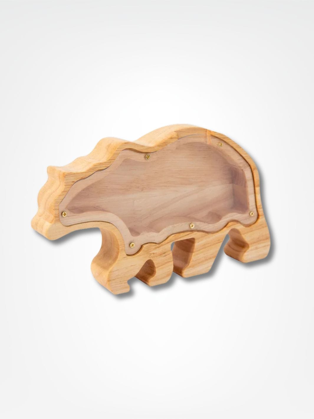 Tirelire ours <br> Le nounours bancaire Bois clair