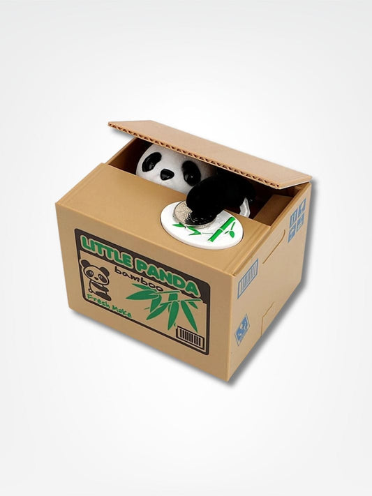 Tirelire panda voleur <br> Le panda automatique Blanc & Noir