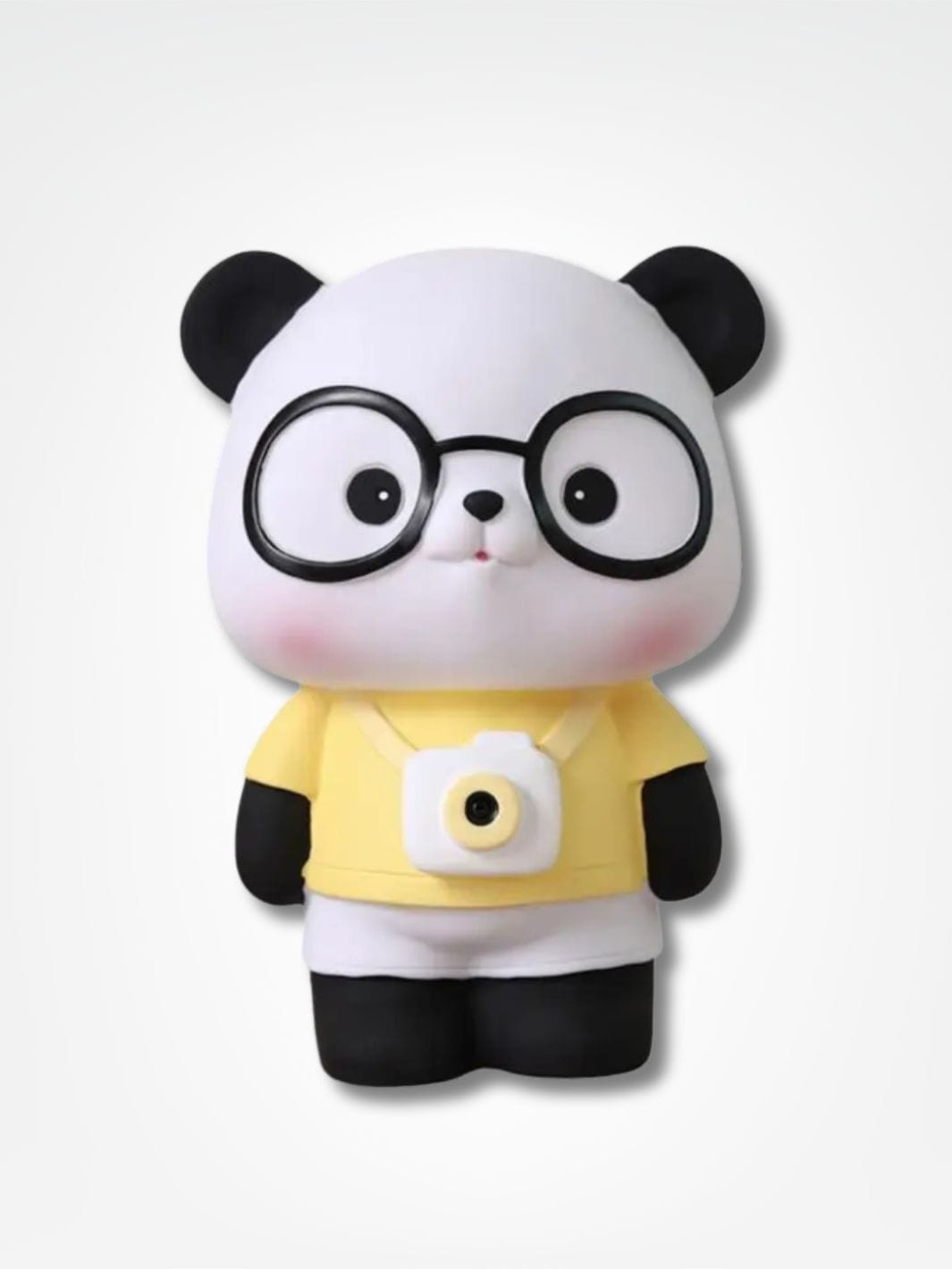 Tirelire photo <br> Le panda touriste Jaune