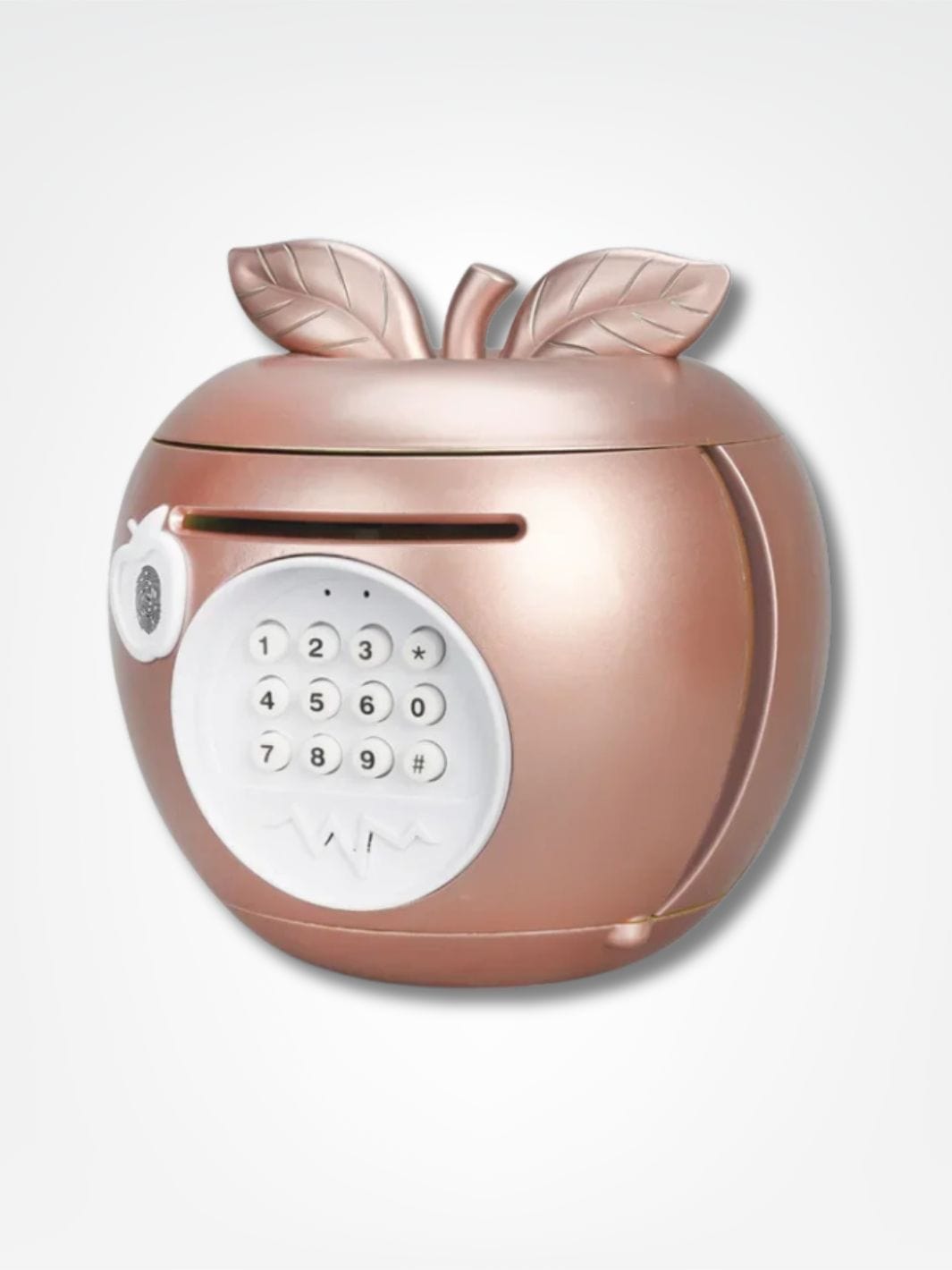 Tirelire pomme <br> Trésor Fruitier Rose or