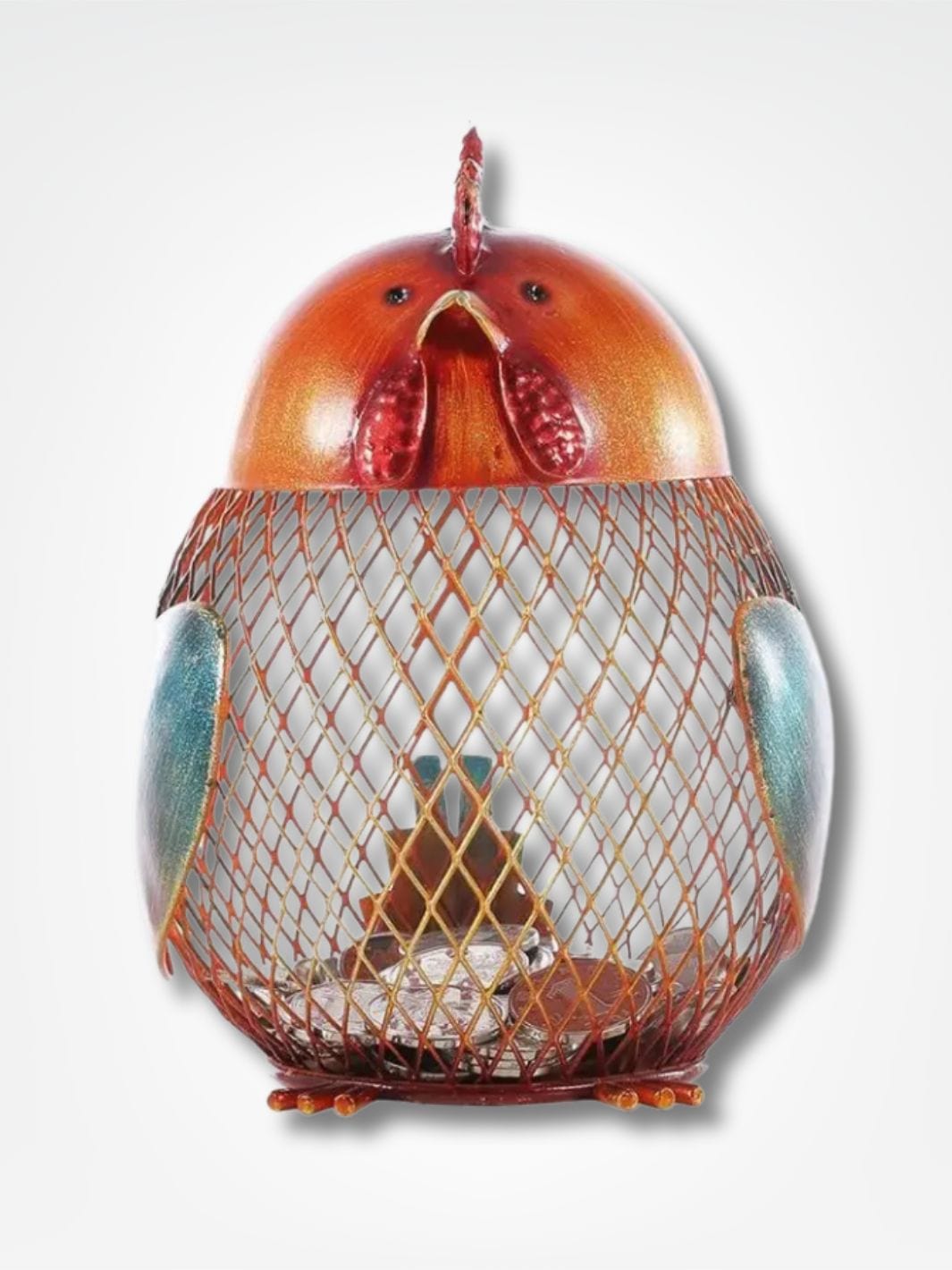 Tirelire poule <br> La Cocotte en Fer Orange