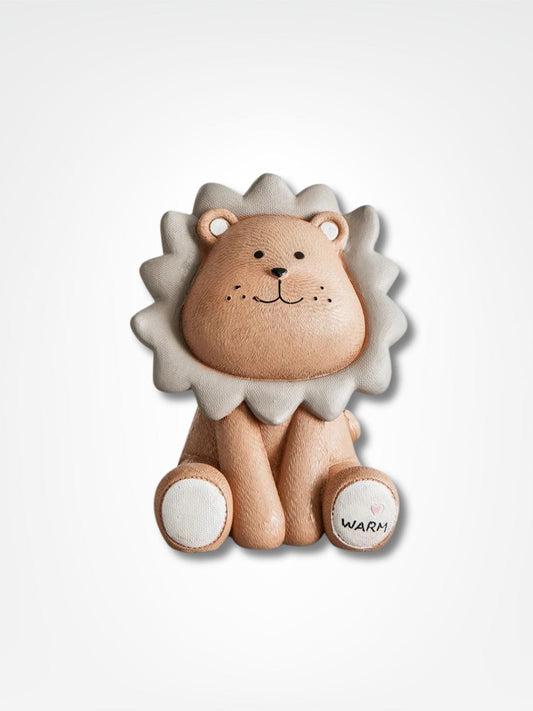 Tirelire pour enfant <br> Le lion mignon M | Brun
