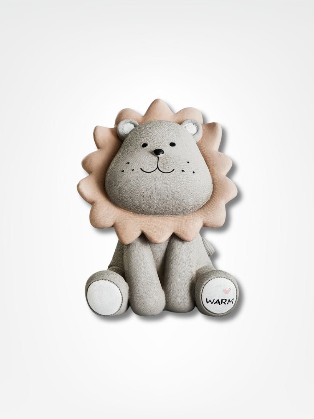 Tirelire pour enfant <br> Le lion mignon M | Gris
