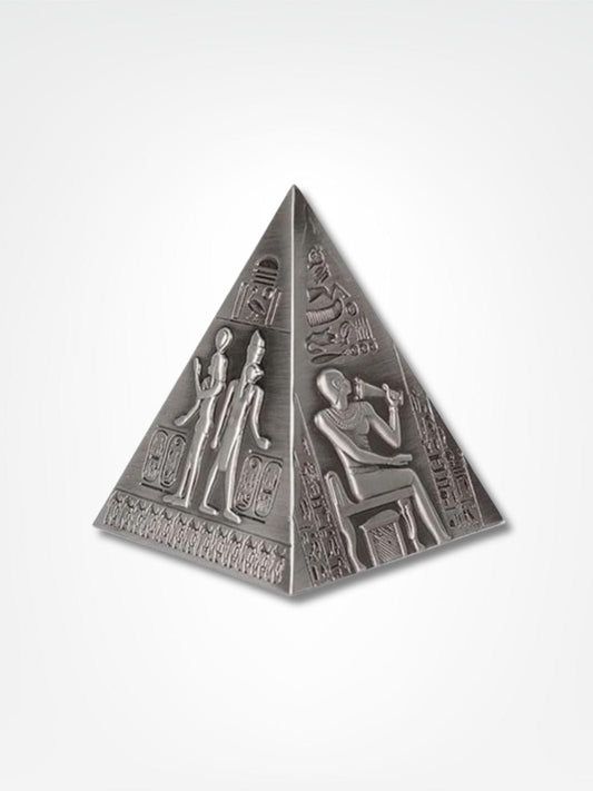 Tirelire pyramide <br> Origine Égyptienne Métal