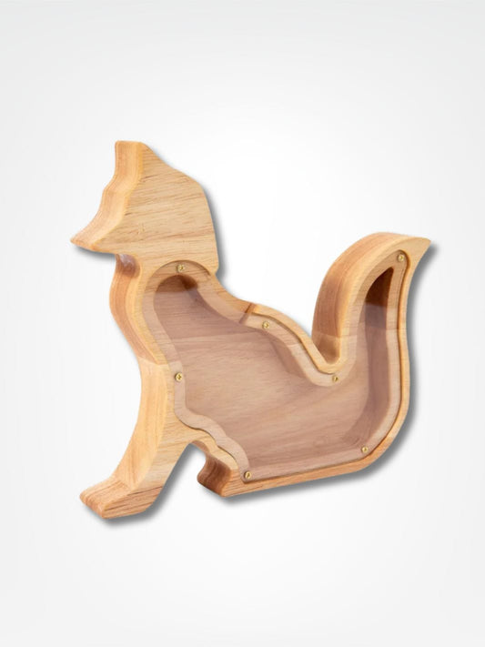 Tirelire renard <br> Le renard des bois Bois clair