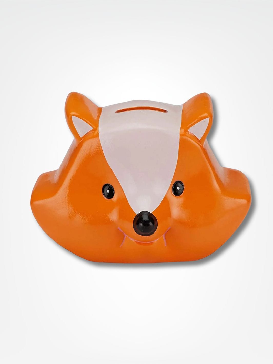 Tirelire renard céramique <br> L'esprit rusé Orange & Gris