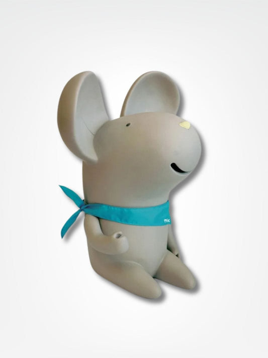 Tirelire souris <br> La petite frimousse Gris / Assis
