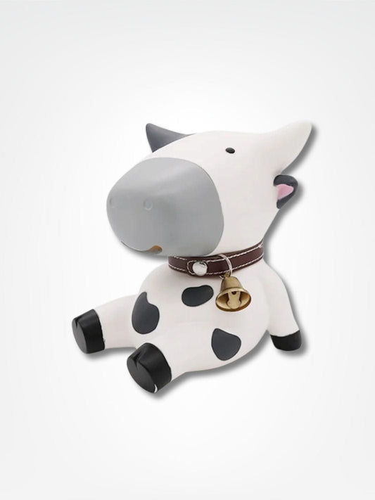 Tirelire vache <br> La vache posée Blanc