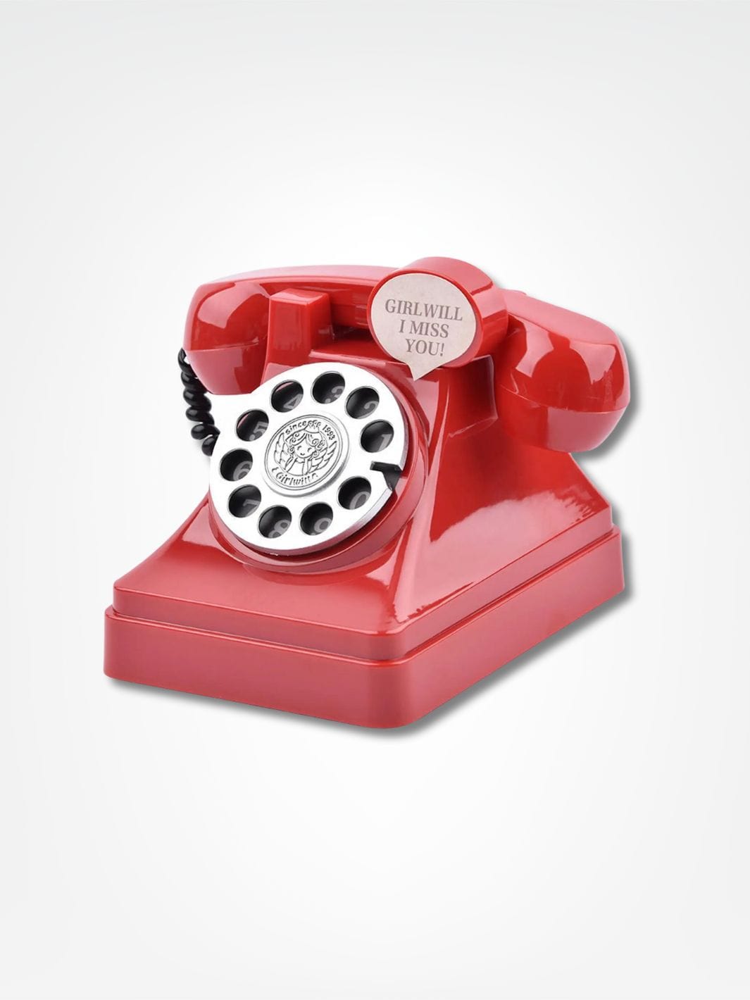 Tirelire vintage <br> Téléphone Années 80 Rouge