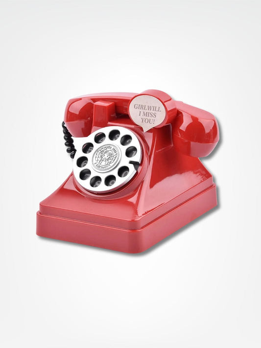 Tirelire vintage <br> Téléphone Années 80 Rouge